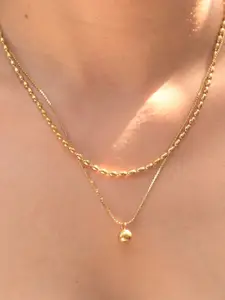 PALMONAS Gold-Plated Layered Necklace