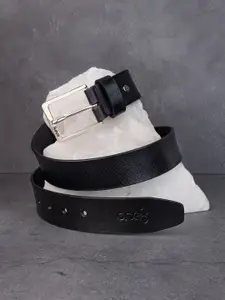 One8 Men Textured Leather Formal Belt