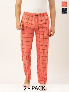 The Indian Garage Co Men Pack Of 2 Pure Cotton Lounge Pants