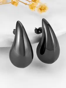 VAGHBHATT Stainless Steel Teardrop Shaped Drop Earrings