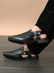 House of Pataudi Men Buckle Closure Shoe-Style Sandals