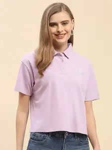 CAMLA Shirt Collar Short Sleeves Cotton Regular Top