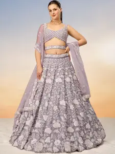 panchhi Embroidered Semi-Stitched Lehenga & Unstitched Blouse With Dupatta