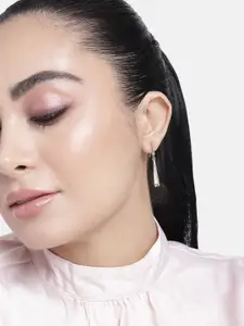 Estele Gold-Plated Teardrop Shaped Drop Earrings