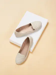 Forever Glam by Pantaloons Round Toe Ballerinas