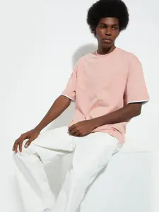 max URB_N Round Neck Drop-Shoulder Sleeves Cotton Oversized T-shirt