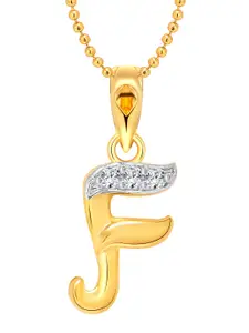 Vighnaharta Gold and Rhodium Plated Contemporary Pendants with Chains