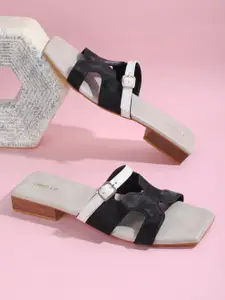 Gibelle Colourblocked Open Toe Flats