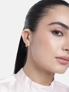 Estele Gold-Plated Crystals Contemporary Studs