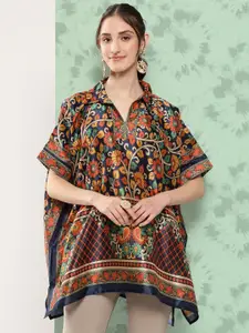 Yufta Print Kimono Sleeve Shirt Style Top