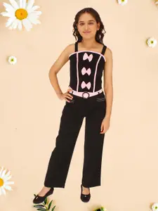 CUTECUMBER Girls Bow Detailed Top with Trousers