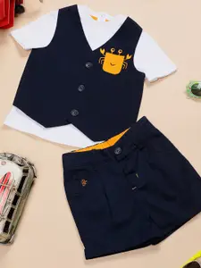 One Friday Boys T-shirt with Shorts and Waistcoat