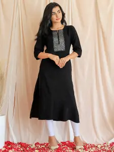 Libas Geometric Yoke Design Thread Work Kurta