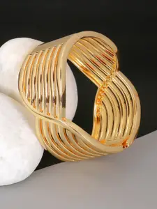 DressBerry Women Brass Handcrafted Gold-Plated Kada Bracelet