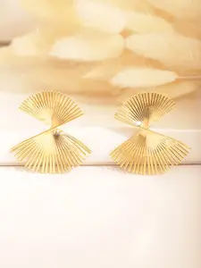 Rubans Voguish 18KT Gold Plated Waterproof Tarnish-Free Radiant Burst Spiral Earrings
