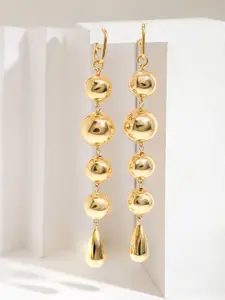 Rubans Voguish 18 KT Gold-Plated Tarnish-Free Quadruple Pendulum Drop Earrings