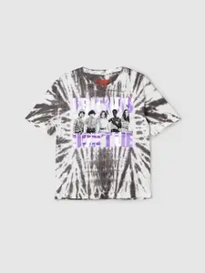max Girls Tie and Dye Round Neck T-shirt