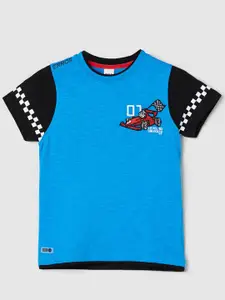 max Boys Round Neck Graphic Printed Cotton T-shirt