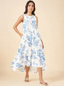AKKRITI BY PANTALOONS Floral Printed A-Line Midi Dress