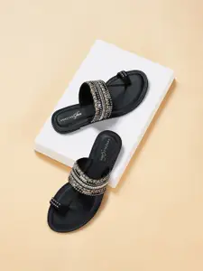 Forever Glam by Pantaloons Embellished One Toe Flats