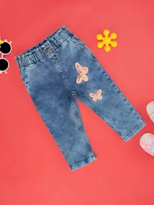 Pantaloons Baby Girls Mid Rise Clean Look Heavy Fade Jeans