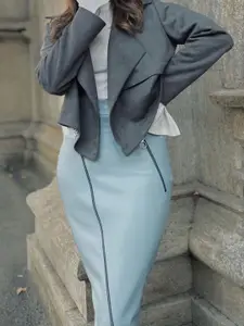 KPOP Pencil Maxi Slip-On Skirt