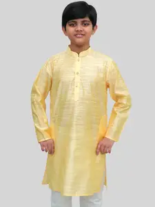 BAESD Boys Woven Design Mandarin Collar Straight Kurta