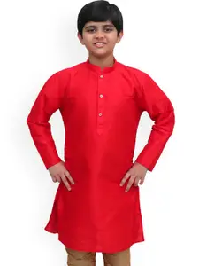BAESD Boys Mandarin Collar Long Sleeves Straight Kurta