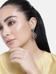 Estele Rose Gold-Plated Contemporary Drop Earrings