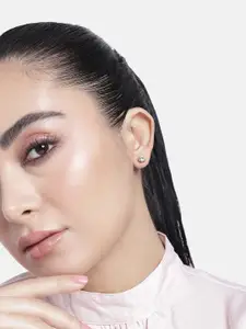 Estele Gold-Plated Crystals Circular Studs