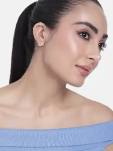 Estele Gold-Plated CZ Circular Studs