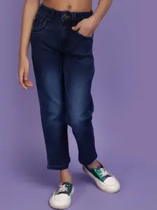 V-Mart Girls Straight Fit Light Fade Cotton Jeans