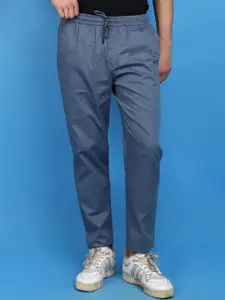 V-Mart Men Cotton Twill Mid-Rise Track Pants