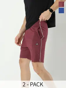 ARDEUR Men Pack Of 2 Cotton Sports Shorts