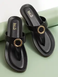 Inc 5 Open Toe T-Strap Flats