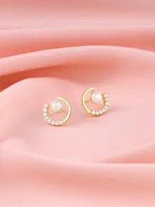 GIVA Gold-Plated 925 Sterling Silver Contemporary Studs Earrings