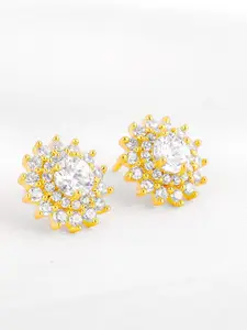 GIVA Gold Plated 925 Sterling Silver Contemporary Studs