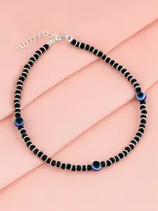 GIVA Rhodium-Plated Anklet