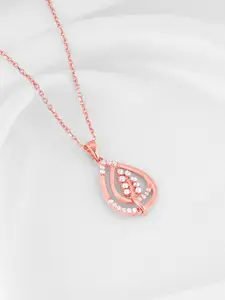 GIVA Rose Gold-Plated Contemporary Pendants with Chains