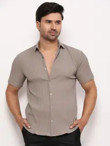 ZARIMO Standard Textured Opaque Casual Shirt