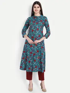 SUTI Floral Printed Sequinned Kurta