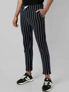 Campus Sutra Evenging Wear Men Cotton Striped Track Pants
