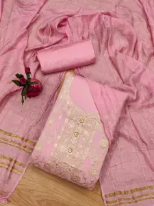 KALINI Floral Woven Designed Unstitched Dress Material