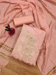 KALINI Floral Woven Design Unstitched Dress Material