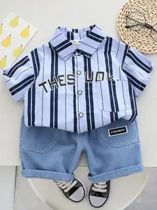 INCLUD Boys Striped Shirt with Shorts