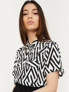 max Women Opaque Striped Casual Shirt