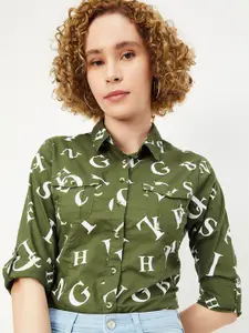 max Opaque Typography Printed Casual Shirt