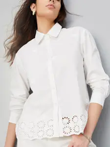 max Spread Collar Long Sleeves Cotton Casual Shirt