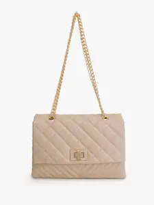 Kazo Quilted Solid Handbag With Chain
