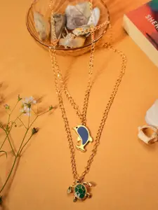 VIRAASI Gold-Plated Quirky Pendants with Chains